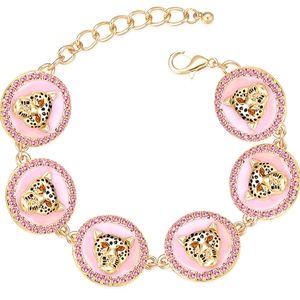 ✨🐆 pink leopard bracelet